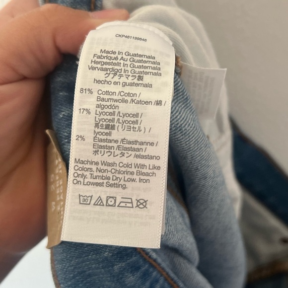 Madewell The Perfect Vintage Jean High-Rise Raw Hem Magic Pockets Size 29 NWT - Picture 9 of 10